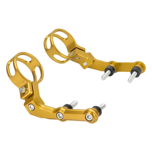 SU000604 HCmotorku Gold Premium CNC Remote Reservoir Mounting Bracket for Harley Touring ‘14-Up
