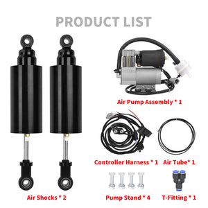 SU000901 HCmotorku Adjustable Air Ride Suspension & Compressor Kit for Harley V-Rod '07-'17 Product List