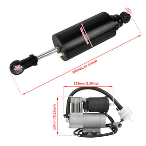 SU000901 HCmotorku Adjustable Air Ride Suspension & Compressor Kit for Harley V-Rod Size