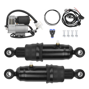 SU000902 HCmotorku Black Air Ride Suspension System for Harley Touring '90-'24 Dyna '91-'17