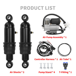 SU000902 HCmotorku Black Air Ride Suspension System for Harley Touring '90-'24 Dyna '91-'17 Product List