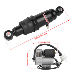 SU000902 HCmotorku Black Air Ride Suspension System for Harley Touring '90-'24 Dyna '91-'17 Size