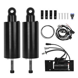 SU000903 hcmotorku Fully Adjustable Air Ride System & Compressor Kit For Harley Softail 