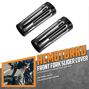 SU001001 HCmotorku Front Fork Slider Covers Fit For Harley Touring Trike '80-'23