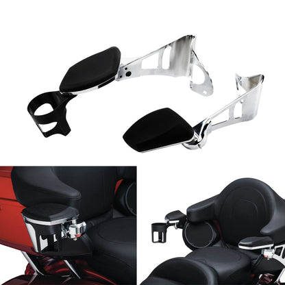 TH021002-passenger-armrests-with-cup-holder-for-harley-touring-chrome