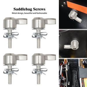 TH029001 HCmotorku Chrome Premium Quick Release Saddlebag Bolts For Harley Touring 1992-2025