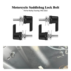 TH029002 HCmotorku Black Premium Quick Release Saddlebag Bolts For Harley Touring 1992-2025