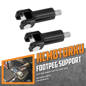 TH031601 HCmotorku Rear Passenger Footpegs Support for Harley Softail Fat Boy Deluxe 2000-2006