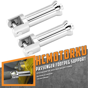 TH031602 HCmotorku Rear Passenger Footpegs Support for Harley Softail Fat Boy Deluxe 2000-2006 Chrome Installtion
