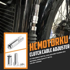 TR000301 HCmotorku Heavy Duty Aluminum Clutch Cable Adjuster Replacement Harley Softail '18-'24
