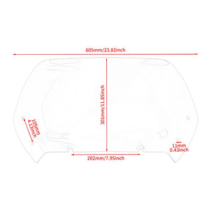 WI003902 hcmotorku 10" Windshield Clear For Harley touring Road Glide 2025 - size