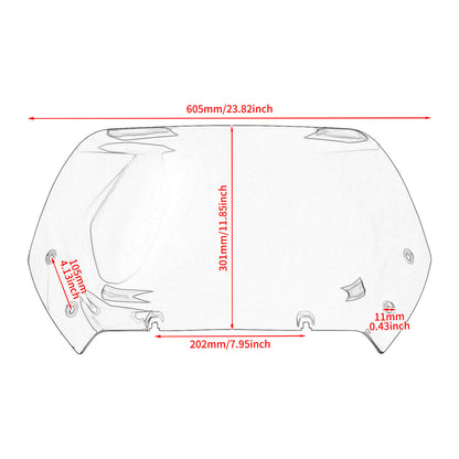 WI003903 hcmotorku harley road glide windshield​ blue - size