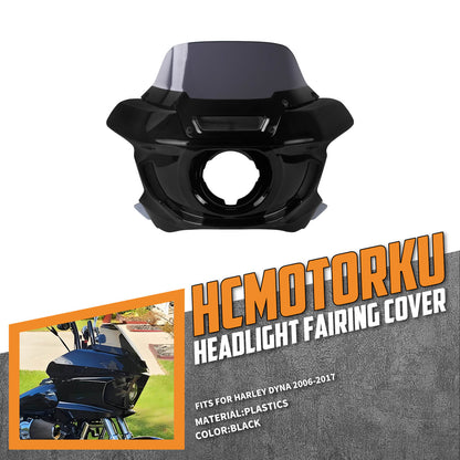 WI004103 HCmotorku Motorcycle Outer Fairing 8” Windshield For Harley Dyna '06-'17 Street Bob Fat Bob