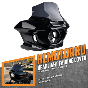 WI004104 HCmotorku Front Fairing with Tinted Windshield For Harley Softail '18-up