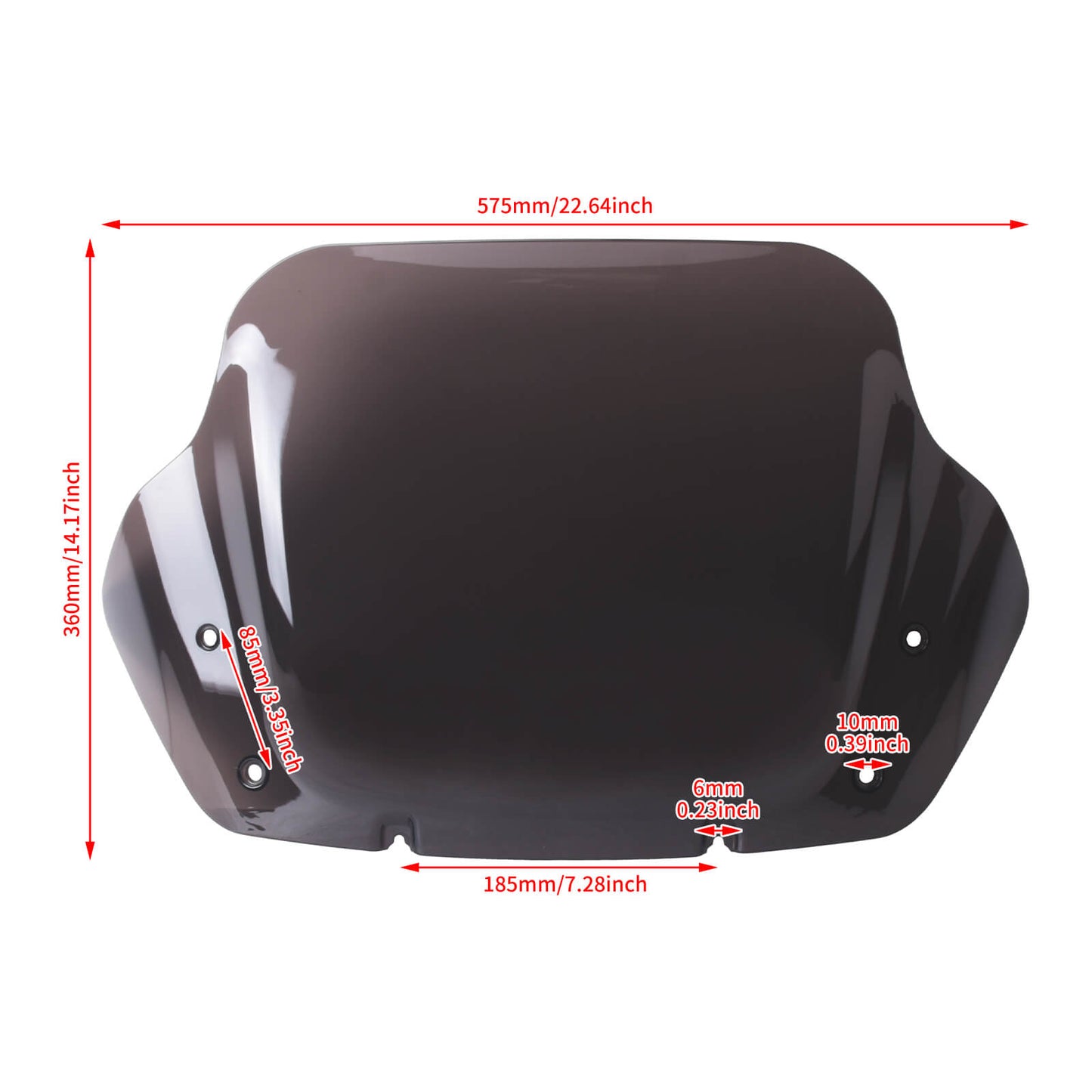 WI004301_HCmotorku_Black 14” Windshield Windscreen for Harley Touring Street Glide ’24-Up CVO Street Glide ‘23-Up Size
