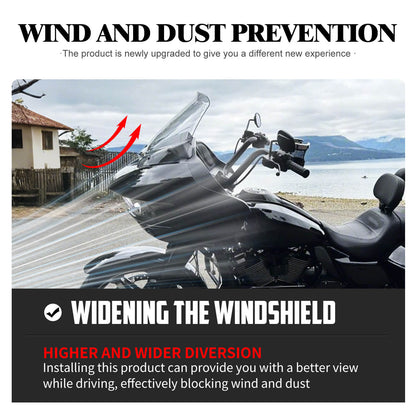 WI004402_HCmotorku_Lucency 12” Windshield Windscreen for Harley Touring Road Glide ’24-Up  CVO Road Glide ‘23-Up CVO Road Glide ST ‘24-Up Effect Picture