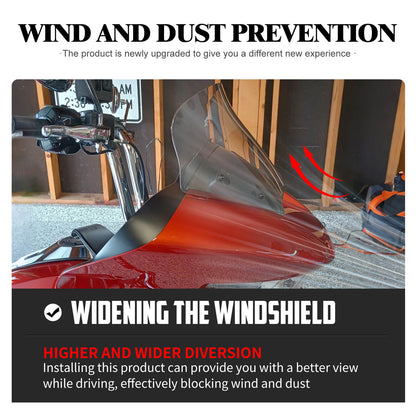 WI004502_HCmotorku_Lucency 10” Windshield Windscreen for Harley Touring Road Glide ’24-Up  CVO Road Glide ‘23-Up CVO Road Glide ST ‘24-Up