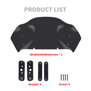 WI005401 HCmotorku Black Motorcycle 10.55” Windshield Windscreen for Harley Street Glide FLHX 24’-25’ FLHXU 2025 CVO Street Glide FLHXRXSE 2023-2025