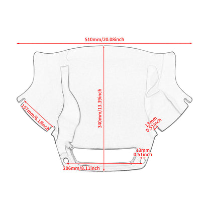 WI005503 hcmotoku yellow performance 8.5" winshield for harley low rider st 2025 - size