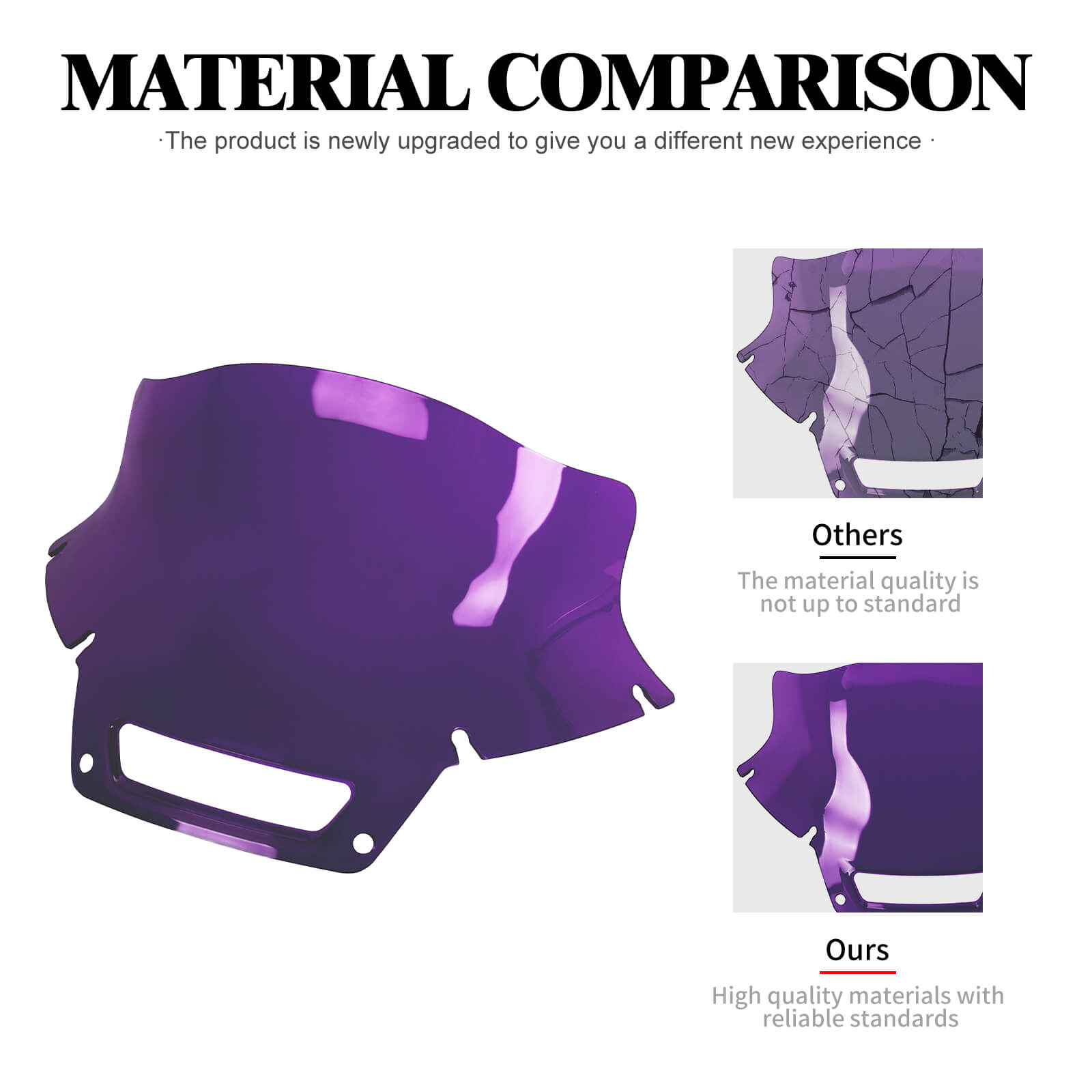 WI005504 hcmotorku 8.5" Performance Windshield for Harley Low Rider ST - Purple