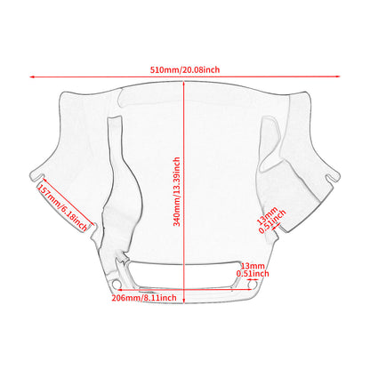 WI005504 hcmotorku 8.5" Performance Windshield for Harley Low Rider ST - size
