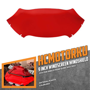 WI006202_HCmotorku_High-Impact Plastic Windshield Windscreen For 2015-2023 Harley Touring Road Glide Red