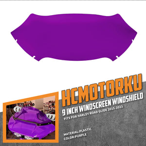 WI006205_HCmotorku_High-Impact Plastic Windshield Windscreen For 2015-2023 Harley Touring Road Glide Purple