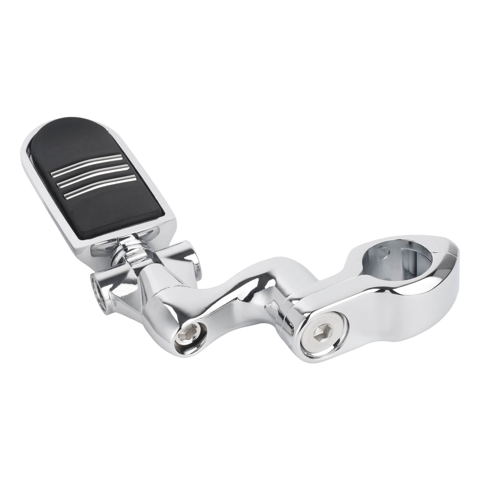ZH000068 HCmotorku Universal Heavy Duty 1-1/4” Chrome Highway Pegs & Support Mount Fits Harley