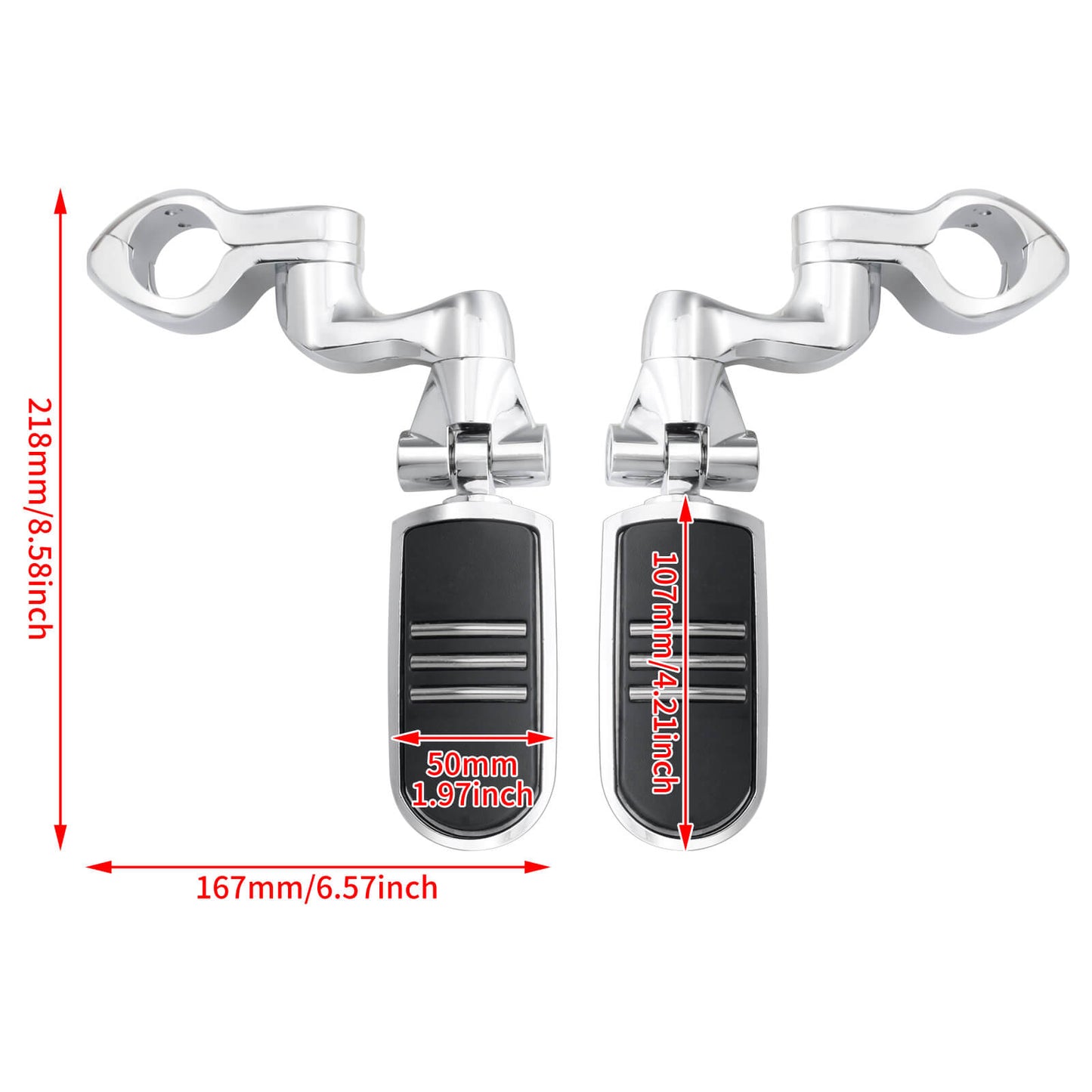 ZH000068_HCmotorku_Chrome Highway Pegs & Support Mount Fits Harley  Size