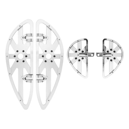 ZH000862_HCmotorku_Chrome Front and Rear Footboards Floorboards Set for Harley Softail