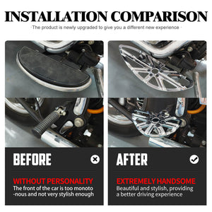 ZH000862_HCmotorku_Chrome Front and Rear Footboards Floorboards Set for Harley Softail
