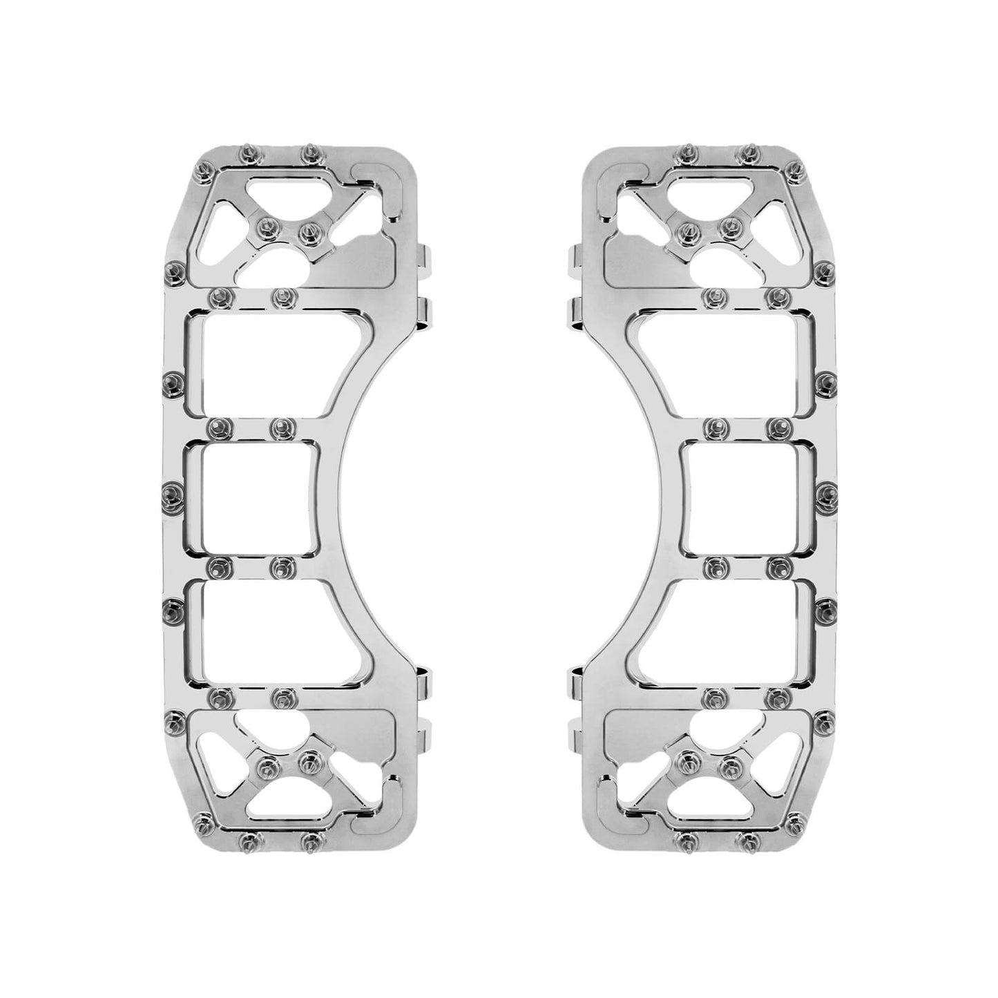 ZH001022 HCmotorku Mx Style Shift linkage Floorboards Brake Pedal Cover Kit Chrome Fit For Harley Touring Softail Detail
