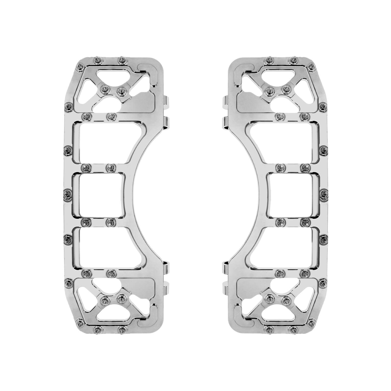 ZH001022 HCmotorku Mx Style Shift linkage Floorboards Brake Pedal Cover Kit Chrome Fit For Harley Touring Softail Detail