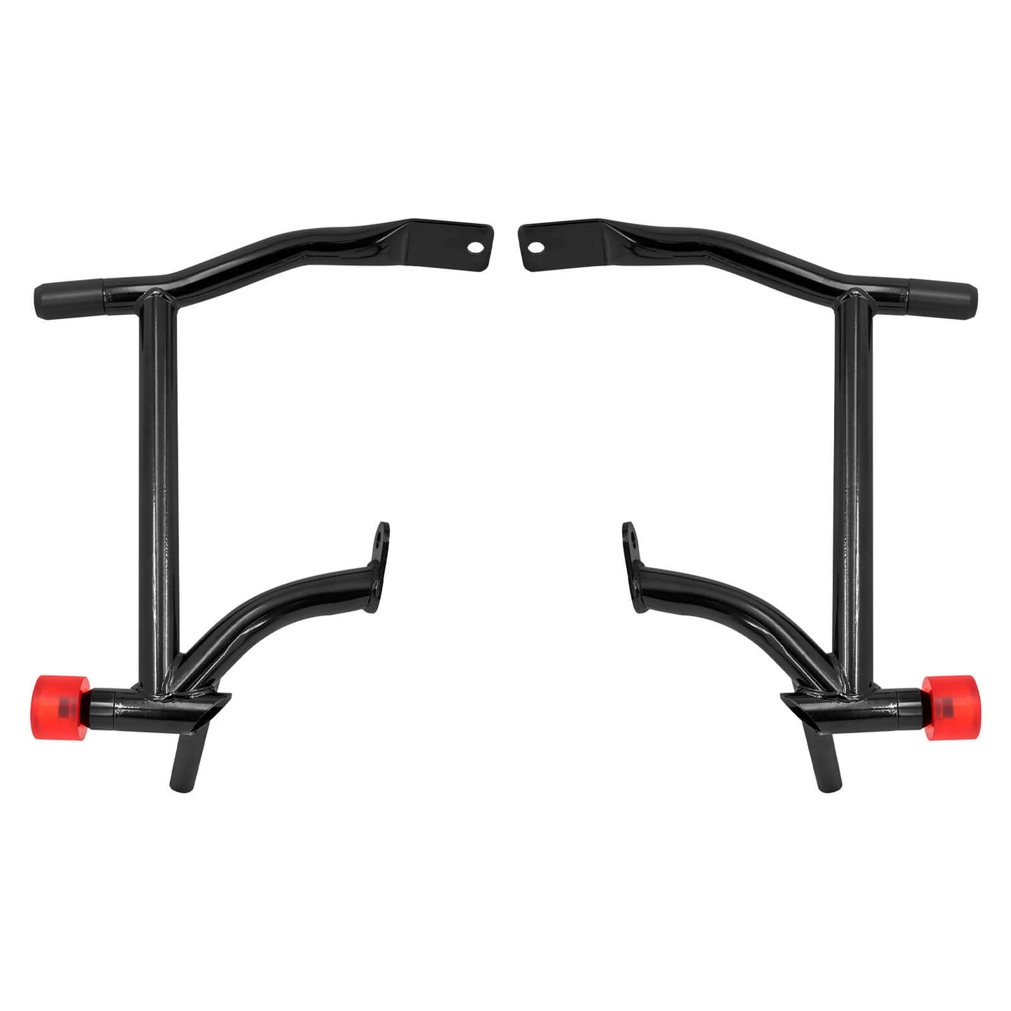 Saddlebag Guard Crash Bars with Red Rollers For Harley Touring 2009-2025 | HCmotorku