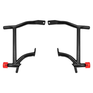 Saddlebag Guard Crash Bars with Red Rollers For Harley Touring 2009-2025 | HCmotorku