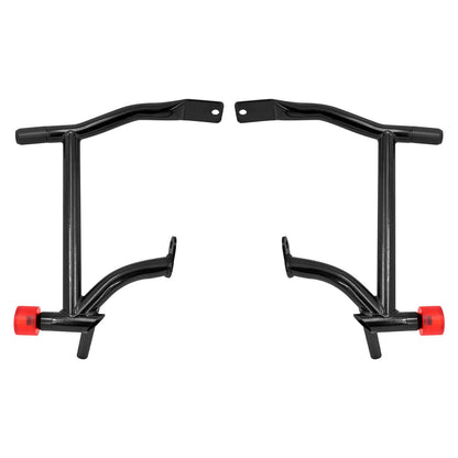 Saddlebag Guard Crash Bars with Red Rollers For Harley Touring 2009-2025 | HCmotorku