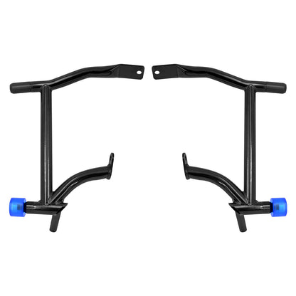 Saddlebag Guard Crash Bars with Blue Wheels For Harley Touring 2009-2025 | HCmotorku