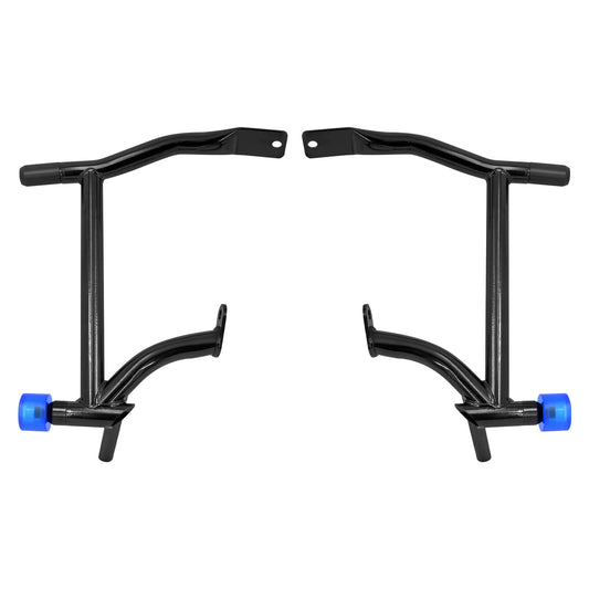 Saddlebag Guard Crash Bars with Blue Wheels For Harley Touring 2009-2025 | HCmotorku