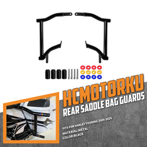 ZHBR0001_HCmotorku_Saddlebag Guard Crash Bar with Colorful Washers for Harley Touring ‘09-Up