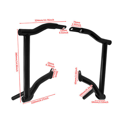 ZHBR0001_HCmotorku_Saddlebag Guard Crash Bar with Colorful Washers for Harley Touring ‘09-Up Size