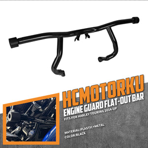 ZHBR0005_HCmotorku_Gloss Black Crash_Bar_Frame_Slider_Kit_for_Harley_Touring_14-_24
