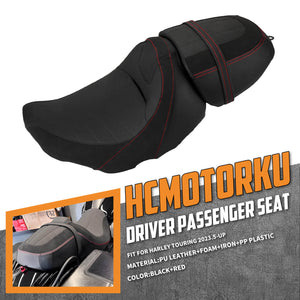 ZHCB0008 hcmotorku Red Stitch 2-Up Seat Assembly for 2025 Harley Touring