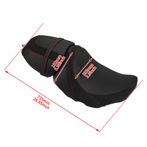 ZHCB0008 hcmotorku Red Stitch 2-Up Seat Assembly for 2025 Harley Touring FLHXSE - size