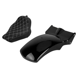 ZHCB0009 HCmotorku Fender Seat Set For Harley Softail '18-'25 White Stitching