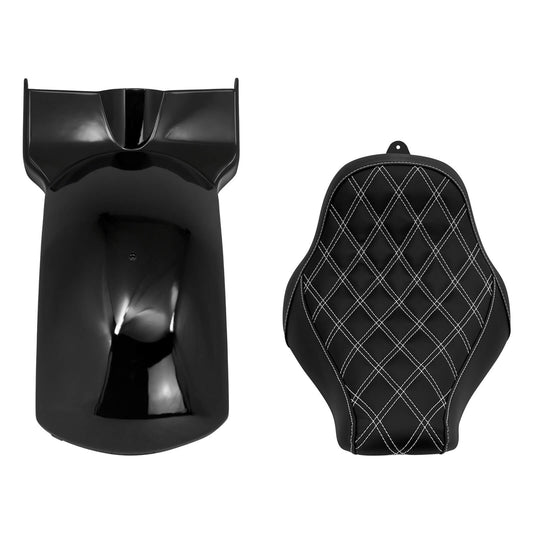 ZHCB0009 HCmotorku Fender Seat Set For Harley Softail '18-'25 White Stitching