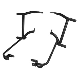 ZHFR0001_HCmotorku_Black Iron Rear Saddlebag Crash Bars Guard Protector For Harley Touring '14-Up