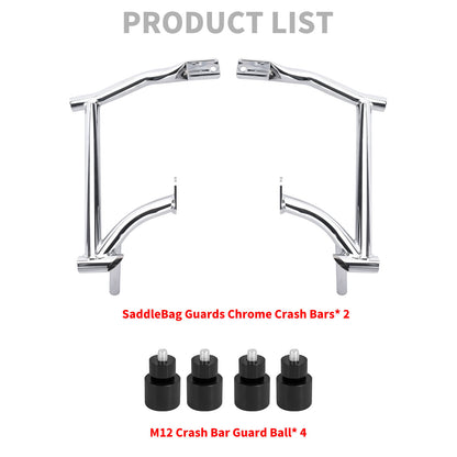 ZHFR0004_HCmotorku_Saddlebag Guard Crash Bar with Black Guard Balls for Harley Touring ‘09-Up Product List