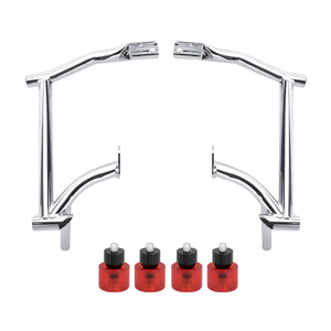 ZHFR0005_HCmotorku_Saddlebag Guard Crash Bar with Red Guard Balls for Harley Touring ‘09-Up 