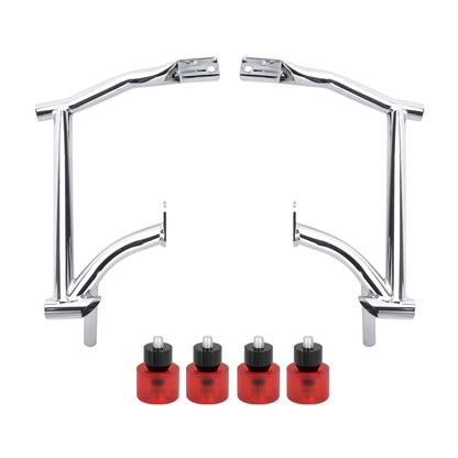 ZHFR0005_HCmotorku_Saddlebag Guard Crash Bar with Red Guard Balls for Harley Touring ‘09-Up 