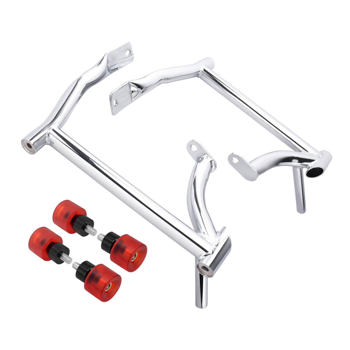 ZHFR0005_HCmotorku_Saddlebag Guard Crash Bar with Red Guard Balls for Harley Touring ‘09-Up